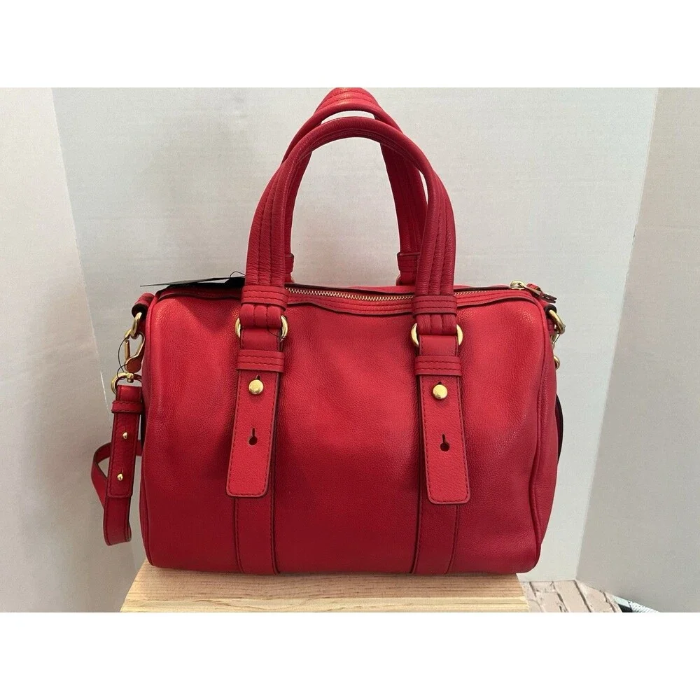 NWT Marc by Marc Jacobs Rosey Red Leather Turnlock Crossbody Shoulder Bag
